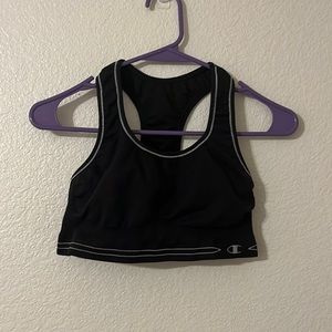 Champion Black Non-Padded Sports Bra—Size Large